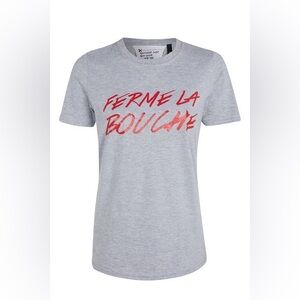 French Ferme La Bouche Graphic Tee Shirt